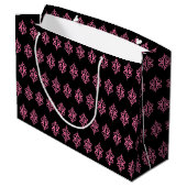 Sac cadeau à dentelle rose et noir (Dos Angle)