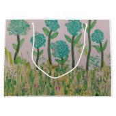 Sac cadeau à fleurs vertes (Devant)