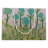 Sac cadeau à fleurs vertes (Dos)