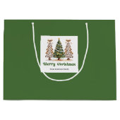Sac Cadeau à Imprimé Léopard pour Arbre de Noël Te (Devant)