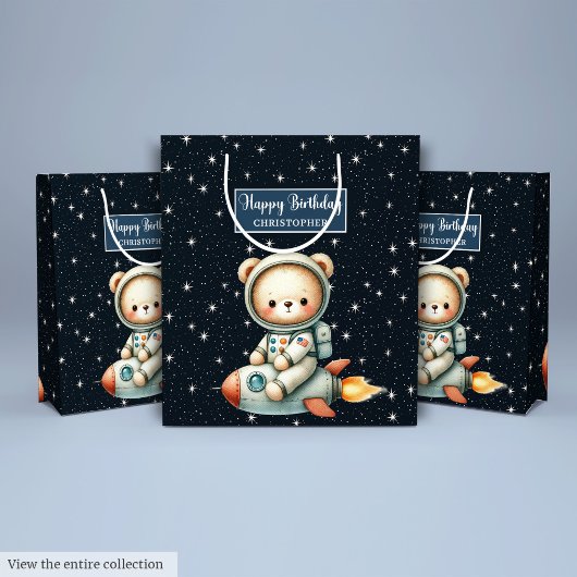 Sac cadeau à l'astronaute en peluche mignonne pour