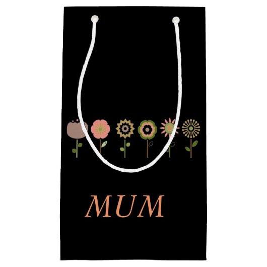 Sac cadeau à maman florale (Devant)