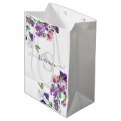 Sac cadeau à monogramme Sweet Pea (Devant Angle)