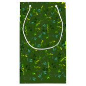 Sac cadeau à motif de feuilles vertes (Dos)