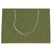 Sac cadeau à motif de feuilles vertes (Devant)