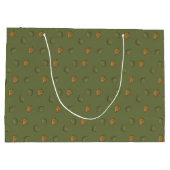Sac cadeau à motif de feuilles vertes (Dos)