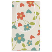 Sac cadeau à motif de fleurs (Devant)