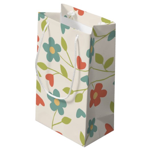 Sac cadeau à motif de fleurs (Dos Angle)