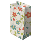 Sac cadeau à motif de fleurs (Devant Angle)