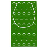 Sac cadeau à motif sourire vert (Dos)