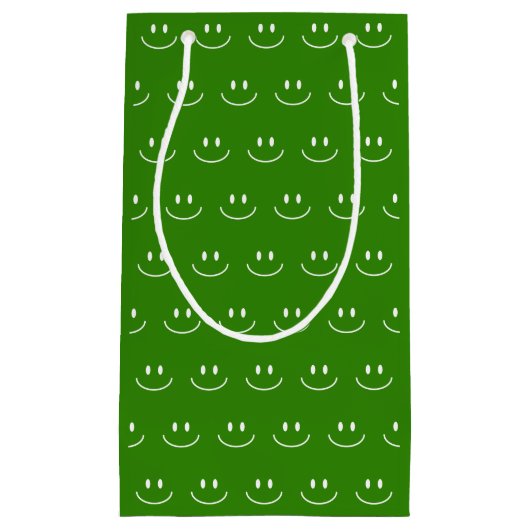 Sac cadeau à motif sourire vert (Devant)