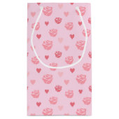 Sac cadeau à motifs rose et coeurs (Dos)