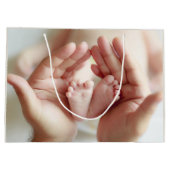 Sac cadeau à nouveau-né à l'aquarelle de moutarde (Dos)