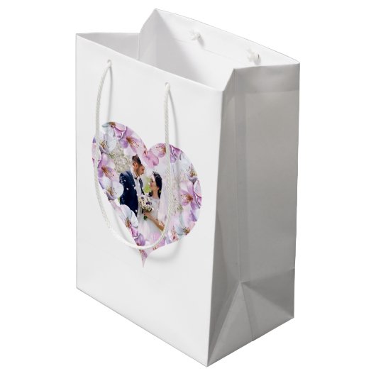 Sac cadeau à personnaliser avec des fleurs de ceri (Dos Angle)