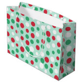 Sac cadeau à points joyeux festifs (Dos Angle)