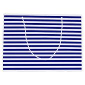 Sac cadeau à rayures bleu et blanc (Dos)