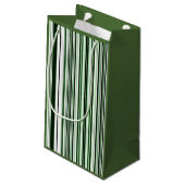 Sac cadeau à rayures verticales vertes (Dos Angle)