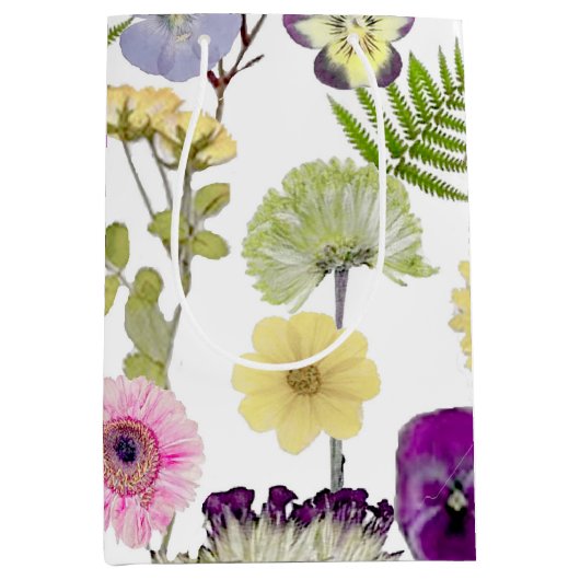 Sac cadeau à thème fleur sauvage (Devant)