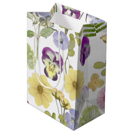 Sac cadeau à thème fleur sauvage (Dos Angle)