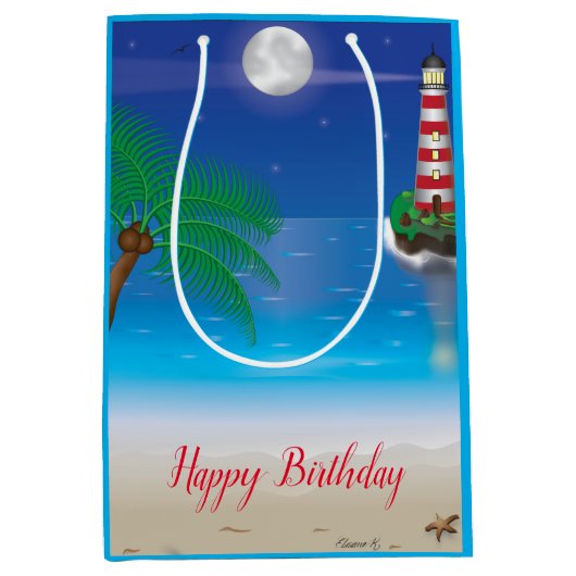 Sac cadeau à thème phare (Devant)