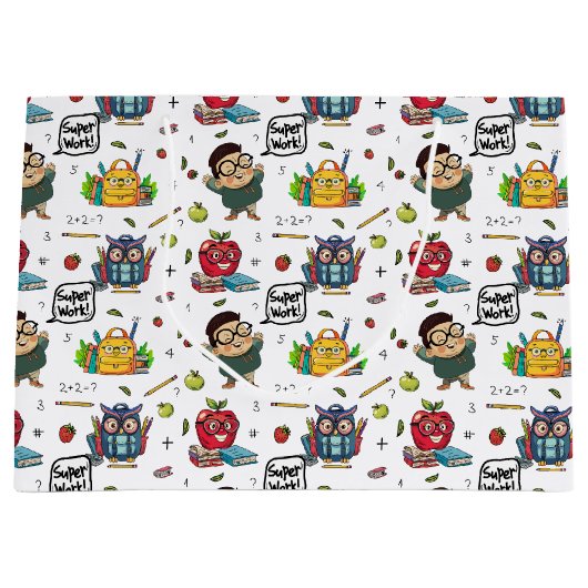 Sac cadeau à thème scolaire (Devant)