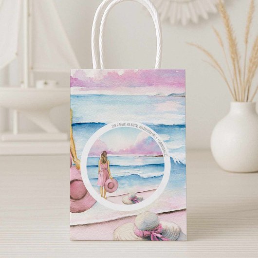 Sac cadeau à thème Watercolor Beach Art