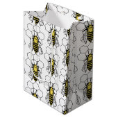 Sac cadeau - Abeilles jaunes et noires (Devant Angle)