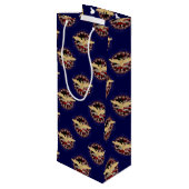 Sac cadeau Aigle et Drapeau, Bleu-Vin (Dos Angle)