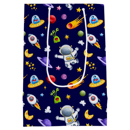 Sac cadeau Aliens de l'espace astronaute (Dos)