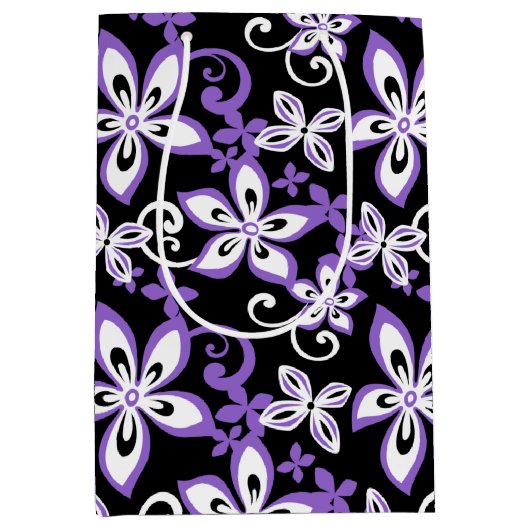 Sac cadeau ALOHA HAWAII (NOIR/POURPULAIRE) (Devant)