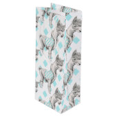 Sac cadeau Alpaca pour le vin (Devant Angle)