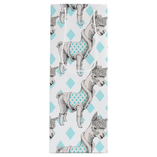 Sac cadeau Alpaca pour le vin (Devant)