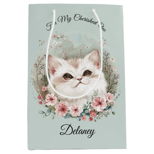 Sac cadeau Amoureux de les chats Manga Kitten & Sa (Devant)