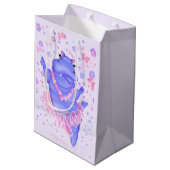 Sac cadeau amusant avec Ballerina Hippo (Dos Angle)