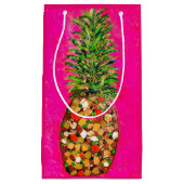 Sac cadeau Ananas Rose (Devant)