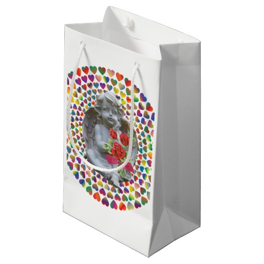 Sac cadeau Ange de Saint Valentin (Devant Angle)