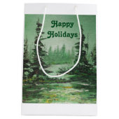 Sac cadeau Ann Hayes peinture à l'huile Forêt vert (Dos)