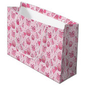 Sac Cadeau Anniversaire Cupcakes Roses (Devant Angle)