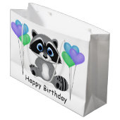 Sac cadeau Anniversaire de enfant Raccoon (Devant Angle)