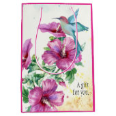 Sac cadeau Aquarelle Colibri (moyen) (Devant)