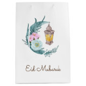 Sac cadeau Aquarelle Croissant Aïd Moubarak (Devant)