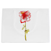 Sac Cadeau Aquarelle et Encre Rose (Devant)