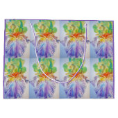 Sac Cadeau Aquarelle Fleurie Iris Violets (Dos)