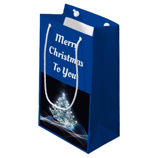 Sac cadeau Arbre blanc (Devant Angle)