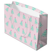 Sac cadeau Arbre de Noël rose (Dos Angle)