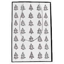 Sac cadeau Arbre Noir & Blanc (Côtés Noirs)