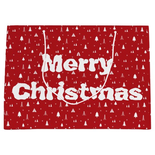 Sac cadeau Arbres de Noël et Snowflakes (Devant)