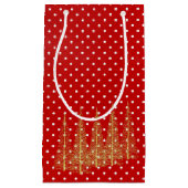 Sac cadeau Arbres de Noël rouges et blancs (Devant)