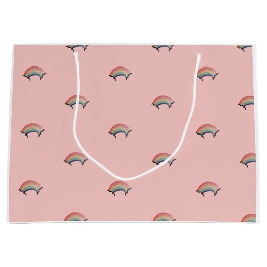 Sac cadeau Arc-en-ciel Aquarelle (Devant)