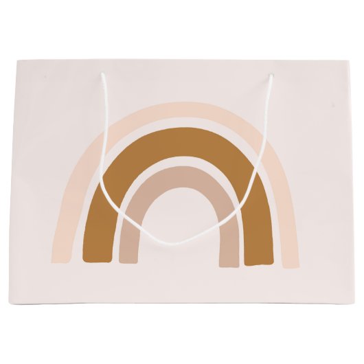 sac cadeau arc-en-ciel en neutres roses pour l'ann (Devant)